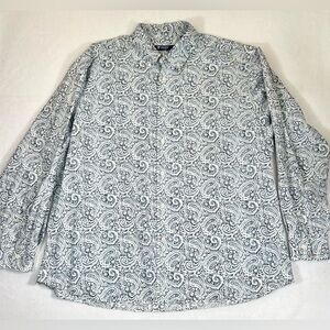 CREMIEUX Men’s‎ Classics Long Sleeve Button Down Shirt Paisley Floral XXL Casual
